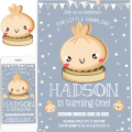 Dumpling Birthday Party invitation 