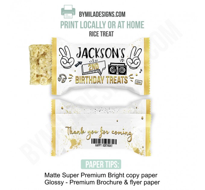 Editable Two Legit to Quit Birthday Party Decorations B1