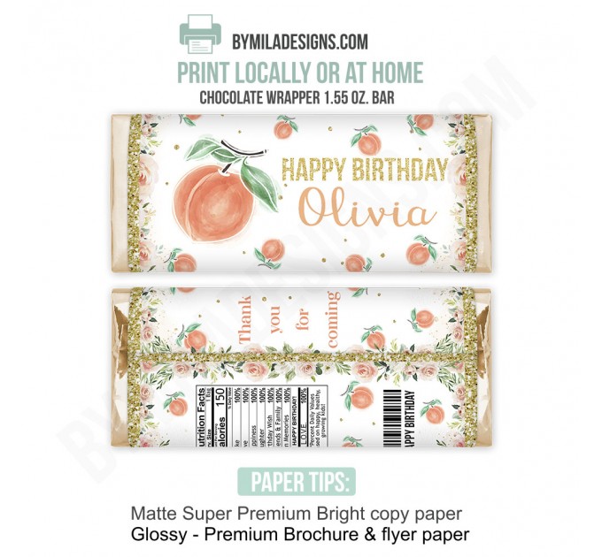Peach First Birthday Party Decor B10