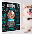 Printable Dog boy Birthday Milestone with photo