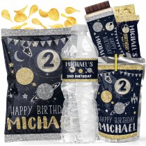 Space Two the moon Birthday Party Decorations