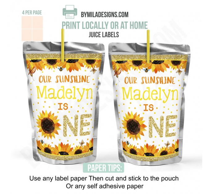 Sunflower First Birthday Party Decor B9