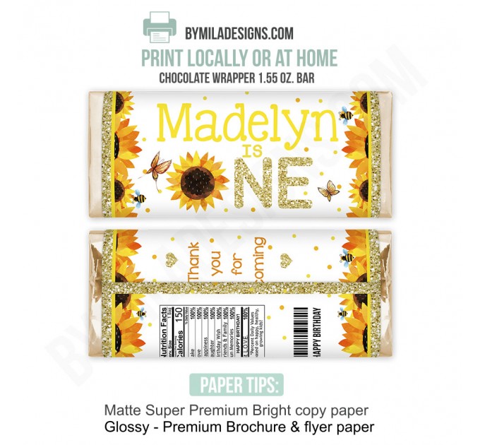 Sunflower First Birthday Party Decor B9